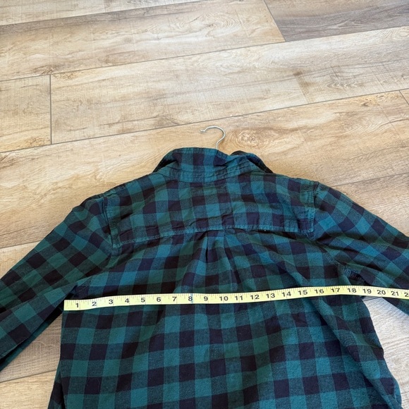 SO Collared Long Sleeve Black and White Plaid Button Down Flannel - Picture 3 of 4